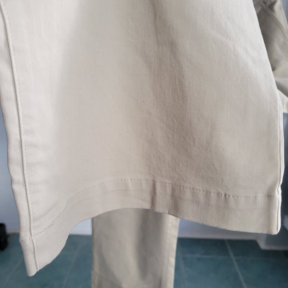 New Talbots Slimming Stretch Denim Wide Cream Leg Pants (Size: 12) - Picture 6 of 13